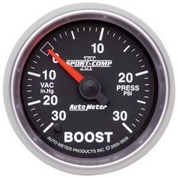 Auto Meter - Sport-Comp II Electric Boost/Vacuum Gauge - Auto Meter 3659 UPC: 046074036590 - Image 1