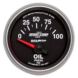 Auto Meter - Sport-Comp II Electric Oil Pressure Gauge - Auto Meter 3627 UPC: 046074036279 - Image 1