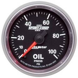 Auto Meter - Sport-Comp II Electric Oil Pressure Gauge - Auto Meter 3653 UPC: 046074036538 - Image 1