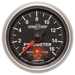 Auto Meter - Sport-Comp PC Pyrometer Gauge - Auto Meter 3646 UPC: 046074036460 - Image 1
