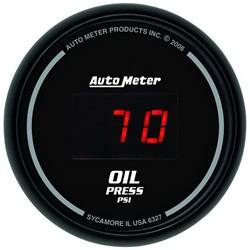 Auto Meter - Sport-Comp Digital Oil Pressure Gauge - Auto Meter 6327 UPC: 046074063275 - Image 1