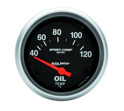 Auto Meter - Sport-Comp Electric Metric Oil Temperature Gauge - Auto Meter 3542-M UPC: 046074113093 - Image 1