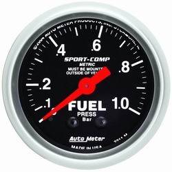 Auto Meter - Sport-Comp Mechanical Fuel Pressure Gauge - Auto Meter 3311-M UPC: 046074134036 - Image 1