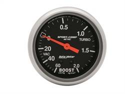 Auto Meter - Sport-Comp Mechanical Metric Boost/Vacuum Gauge - Auto Meter 3401-J UPC: 046074105975 - Image 1