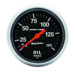 Auto Meter - Sport-Comp Mechanical Oil Pressure Gauge - Auto Meter 3423 UPC: 046074034237 - Image 1
