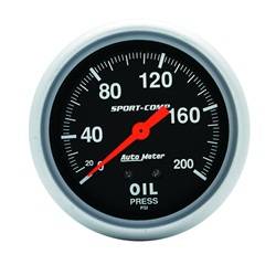 Auto Meter - Sport-Comp Mechanical Oil Pressure Gauge - Auto Meter 3422 UPC: 046074034220 - Image 1