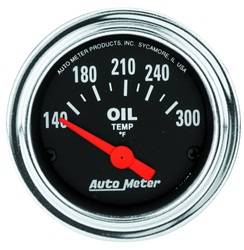 Auto Meter - Traditional Chrome Electric Oil Temperature Gauge - Auto Meter 2543 UPC: 046074025433 - Image 1