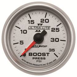 Auto Meter - Ultra-Lite II Mechanical Boost Gauge - Auto Meter 4904 UPC: 046074049040 - Image 1