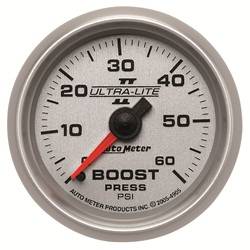 Auto Meter - Ultra-Lite II Mechanical Boost Gauge - Auto Meter 4905 UPC: 046074049057 - Image 1