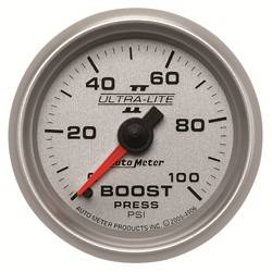 Auto Meter - Ultra-Lite II Mechanical Boost Gauge - Auto Meter 4906 UPC: 046074049064 - Image 1