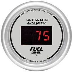 Auto Meter - Ultra-Lite Digital Programmable Fuel Level Gauge - Auto Meter 6510 UPC: 046074065101 - Image 1