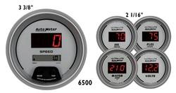 Auto Meter - Ultra-Lite Digital 5 Gauge Set Fuel/Oil/Speedo/Volt/Water - Auto Meter 6500 UPC: 046074065002 - Image 1