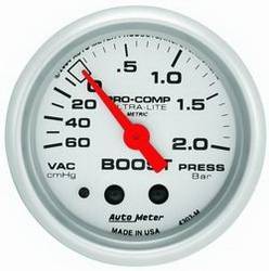 Auto Meter - Ultra-Lite Mechanical Boost/Vacuum Gauge - Auto Meter 4303-M UPC: 046074134043 - Image 1