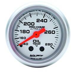 Auto Meter - Ultra-Lite Mechanical Oil Temperature Gauge - Auto Meter 4341 UPC: 046074043413 - Image 1