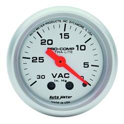 Auto Meter - Ultra-Lite Mechanical Vacuum Gauge - Auto Meter 4384 UPC: 046074043840 - Image 1