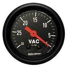 Auto Meter - Z-Series Mechanical Vacuum Gauge - Auto Meter 2610 UPC: 046074026102 - Image 1
