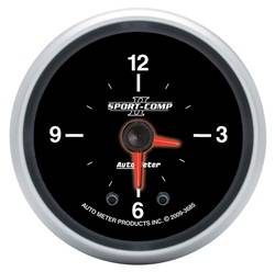 Auto Meter - Sport-Comp II Clock - Auto Meter 3685 UPC: 046074036859 - Image 1