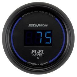 Auto Meter - Cobalt Digital Programmable Fuel Level Gauge - Auto Meter 6910 UPC: 046074069109 - Image 1
