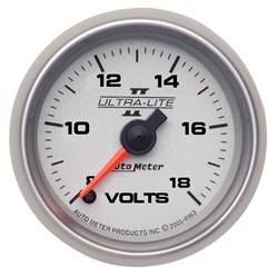 Auto Meter - Ultra-Lite II Electric Voltmeter Gauge - Auto Meter 4991 UPC: 046074049910 - Image 1