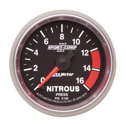 Auto Meter - Sport-Comp II Electric Nitrous Pressure Gauge - Auto Meter 7674 UPC: 046074076749 - Image 1