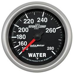 Auto Meter - Sport-Comp II Mechanical Water Temperature Gauge - Auto Meter 7631 UPC: 046074076312 - Image 1