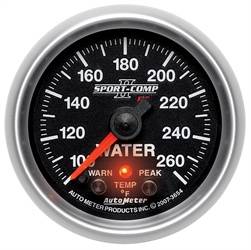 Auto Meter - Sport-Comp PC Water Temperature Gauge - Auto Meter 3654 UPC: 046074036545 - Image 1