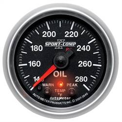 Auto Meter - Sport-Comp PC Oil Temperature Gauge - Auto Meter 3640 UPC: 046074036408 - Image 1