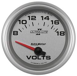 Auto Meter - Ultra-Lite II Electric Voltmeter Gauge - Auto Meter 7791 UPC: 046074077913 - Image 1