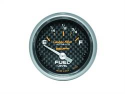 Auto Meter - Carbon Fiber Electric Fuel Level Gauge - Auto Meter 4714 UPC: 046074047145 - Image 1