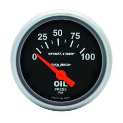 Auto Meter - Sport-Comp Electric Oil Pressure Gauge - Auto Meter 3327 UPC: 046074033278 - Image 1