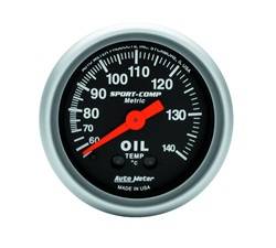 Auto Meter - Sport-Comp Mechanical Metric Oil Temperature Gauge - Auto Meter 3341-M UPC: 046074114601 - Image 1