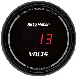 Auto Meter - Sport-Comp Digital Voltmeter Gauge - Auto Meter 6393 UPC: 046074063930 - Image 1