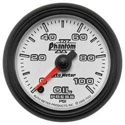 Auto Meter - Phantom II Electric Oil Pressure Gauge - Auto Meter 7553 UPC: 046074075537 - Image 1