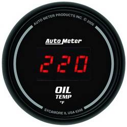 Auto Meter - Sport-Comp Digital Oil Temperature Gauge - Auto Meter 6348 UPC: 046074063480 - Image 1