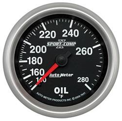 Auto Meter - Sport-Comp II Mechanical Oil Temperature Gauge - Auto Meter 7641 UPC: 046074076411 - Image 1