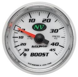 Auto Meter - NV Mechanical Boost/Vacuum Gauge - Auto Meter 7308 UPC: 046074073083 - Image 1