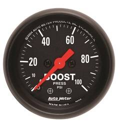 Auto Meter - Z-Series Mechanical Boost Gauge - Auto Meter 2618 UPC: 046074026188 - Image 1