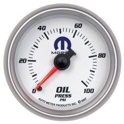 Auto Meter - MOPAR Electric Oil Pressure Gauge - Auto Meter 880249 UPC: 046074154775 - Image 1