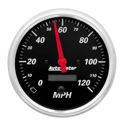 Auto Meter - Designer Black Electric Programmable Speedometer - Auto Meter 1489 UPC: 046074014895 - Image 1