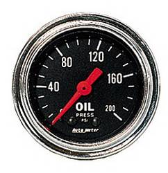 Auto Meter - Traditional Chrome Mechanical Oil Pressure Gauge - Auto Meter 2422 UPC: 046074024221 - Image 1