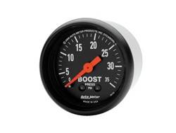 Auto Meter - Z-Series Mechanical Boost Gauge - Auto Meter 2616 UPC: 046074026164 - Image 1