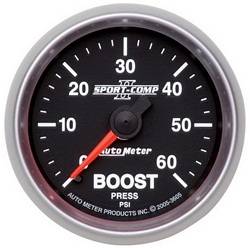 Auto Meter - Sport-Comp II Mechanical Boost Gauge - Auto Meter 3605 UPC: 046074036057 - Image 1