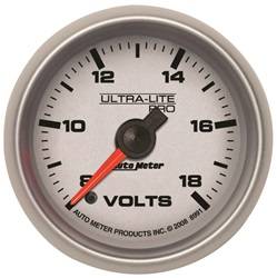 Auto Meter - Ultra-Lite Pro Voltmeter Gauge - Auto Meter 8891 UPC: 046074088919 - Image 1
