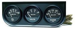 Auto Meter - Autogage Black Oil/Volt/Water Black Console - Auto Meter 2348 UPC: 046074023484 - Image 1