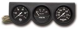 Auto Meter - Autogage Black Oil/Volt/Water Black Console - Auto Meter 2398 UPC: 046074023989 - Image 1