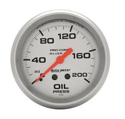 Auto Meter - Silver LFGs Oil Pressure Gauge - Auto Meter 4622 UPC: 046074046223 - Image 1