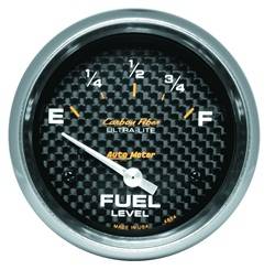 Auto Meter - Carbon Fiber Electric Fuel Level Gauge - Auto Meter 4814 UPC: 046074048142 - Image 1