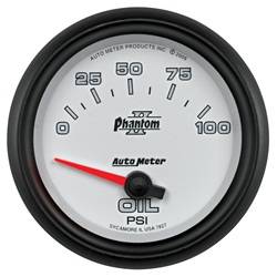 Auto Meter - Phantom II Electric Oil Pressure Gauge - Auto Meter 7827 UPC: 046074078279 - Image 1