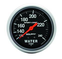 Auto Meter - Sport-Comp Mechanical Water Temperature Gauge - Auto Meter 3432 UPC: 046074034329 - Image 1