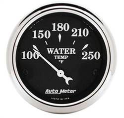 Auto Meter - Old Tyme Black Water Temperature Gauge - Auto Meter 1737 UPC: 046074017377 - Image 1
